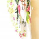 CD583 White Cardigan Duster Kaftan Trench Coat Maxi Jacket Cover up - up to 5X