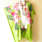 CM21 Floral Kimono 38" Midi Cardigan Duster Kaftan Jacket Cover Top - up to 5X