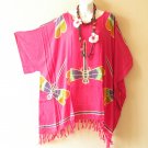 KB865 Dragonfly Batik Women Plus Kimono Poncho Hippy Women Blouse Top Up to 5X