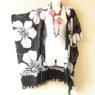 CB357 Floral Cardigan Duster Kimono Open Front Plus Jacket Coverup Top up to 5X CB357 Floral Cardigan Duster Kimono Open Front Plus Jacket Coverup Top up to 5X