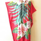 KD409 Red Floral Women Batwing VNeck Kaftan Dolman Women Abaya Dress Up to 7X