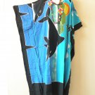 KD420 Dolphin Ocean Tropical Sun Kaftan Dolman Women Abaya Maxi Dress Up to 7X