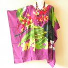 KB328 Floral Batik Hand Painted Kaftan Poncho Hippy Women Blouse Top up to 7X KB328 Floral Batik Hand Painted Kaftan Poncho Hippy Women Blouse Top up to 7X