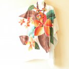 KB360 Floral Hand Painted Caftan Kimono Poncho Hippy Women Blouse Top up to 7X KB360 Floral Hand Painted Caftan Kimono Poncho Hippy Women Blouse Top up to 7X
