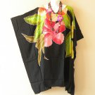 LT68 Floral Batik Plus Midi Batwing 38" Kaftan Dolman Women Abaya Dress Upto 7X LT68 Floral Batik Plus Midi Batwing 38" Kaftan Dolman Women Abaya Dress Upto 7X