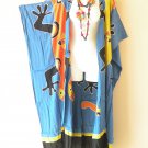 CD631 Blue Hand Painted Cardigan Duster Kaftan Batwing Plus Hippy Jacket - up to 5X CD631 Blue Hand Painted Cardigan Duster Kaftan Batwing Plus Hippy Jacket - up to 5X