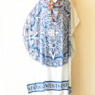 KD471 Blue Abstract Batik Plus Kaftan Dolman Women Abaya Maxi Dress Up to 5X