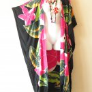 CD562 Floral Plus Open Cardigan Duster Kaftan Trench Jacket Coverup up to 5X CD562 Floral Plus Open Cardigan Duster Kaftan Trench Jacket Coverup up to 5X