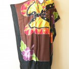 KD397 Butterfly Batik Plus Kaftan Kimono Abaya Fringes Hippie Maxi Dress upto 7X