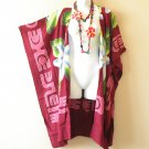 CM31 Maroon  Kimono 38" Midi Cardigan Duster Kaftan Jacket Cover Top - up to 5X