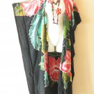 CD590 Batik Floral Hand Painted Cardigan Duster Kaftan Trench Maxi Jacket Cover up - up to 5X CD590 Batik Floral Hand Painted Cardigan Duster Kaftan Trench Maxi Jacket Cover up - up to 5X