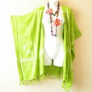 CB349 Green Starfish Cardigan Duster Kaftan Hippy Jacket Cover Top - up to 5X CB349 Green Starfish Cardigan Duster Kaftan Hippy Jacket Cover Top - up to 5X