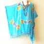 KB308 Dragonfly Batik Women Plus Kaftan Poncho Hippy Women Blouse Top up to 5X