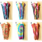 KG61 Tie Dye Hippie Caftan Sheen Batwing Plus Kaftan Dolman Maxi Dress -S to 2X KG61 Tie Dye Hippie Caftan Sheen Batwing Plus Kaftan Dolman Maxi Dress -S to 2X