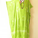 KD503 Green Seahorse Women Batwing VNeck Kaftan Dolman Women Abaya Dress Upto 5X