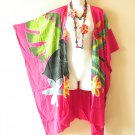 CM14 Batik Midi 38" Cardigan Duster Kimono Open Plus Jacket Coverup Top up to 5X CM14 Batik Midi 38" Cardigan Duster Kimono Open Plus Jacket Coverup Top up to 5X
