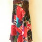 PD8 Patchwork Abstract Bohemian Peasant Boho Women Umbrella Sun Dress - M & L