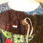 PD8 Patchwork Abstract Bohemian Peasant Boho Women Umbrella Sun Dress - M & L