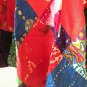 PD8 Patchwork Abstract Bohemian Peasant Boho Women Umbrella Sun Dress - M & L