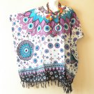 KB300 Abstract Batik Tunic Women Plus Kaftan Poncho Women Blouse Top - up to 5X KB300 Abstract Batik Tunic Women Plus Kaftan Poncho Women Blouse Top - up to 5X
