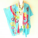 CB619 Floral Cardigan Duster Kaftan Dolman Hippy Jacket Cover up Top - up to 5X