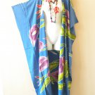 CD572 Floral Hand Painted Batik Kaftan Batwing Cardigan Duster Open Plus Hippy Jacket Cover