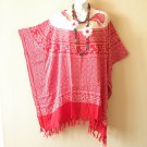 KB248 Red Elephant Batik Tunic Plus Kaftan Poncho Hippy Women Blouse Top upto 5X KB248 Red Elephant Batik Tunic Plus Kaftan Poncho Hippy Women Blouse Top upto 5X
