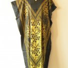 KD473 Yellow Floral Batwing Hippie Caftan Dolman Women Abaya Maxi Dress Up to 2X KD473 Yellow Floral Batwing Hippie Caftan Dolman Women Abaya Maxi Dress Up to 2X