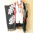 CB354 Floral Cardigan Duster Open Front Plus Hippy Jacket Cover up Top up to 5X