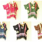 KG20 Boho Batik Fringes Plus Kimono Poncho Hippy Women Tunic Blouse Top up to 5X KG20 Boho Batik Fringes Plus Kimono Poncho Hippy Women Tunic Blouse Top up to 5X