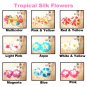 N9 Ethnic Hawaian Luau Party Ethnic Wooden Crafted Chains Lei Necklace Flowers