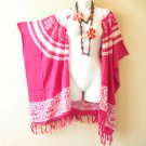 CB345 Pink Turtle Batik Cardigan Duster Kaftan Kimono Jacket Coat Cover 3X, 4X & 5X CB345 Pink Turtle Batik Cardigan Duster Kaftan Kimono Jacket Coat Cover 3X, 4X & 5X