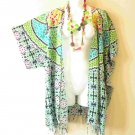 CB450 Green Cardigan Duster Kimono Sleeve Plus Hippy Jacket Cover up - up to 5X CB450 Green Cardigan Duster Kimono Sleeve Plus Hippy Jacket Cover up - up to 5X