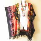 CB381 Tie Dye Batik Cardigan Duster Kaftan Batwing Jacket Cover up - 3X 4X & 5X CB381 Tie Dye Batik Cardigan Duster Kaftan Batwing Jacket Cover up - 3X 4X & 5X