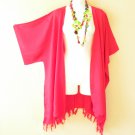 CB325 Pink Hippy Cardigan Duster Kimono Batwing Jacket Coat Cover 3X, 4X & 5X CB325 Pink Hippy Cardigan Duster Kimono Batwing Jacket Coat Cover 3X, 4X & 5X