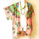 CB446a Orange Cardigan Duster Kimono Sleeve Plus Jacket Cover up Top - up to 5X