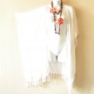 CB327 White Solid Plus Cardigan Duster Jacket Kaftan Cover up - 2X, 3X, 4X & 5X CB327 White Solid Plus Cardigan Duster Jacket Kaftan Cover up - 2X, 3X, 4X & 5X