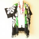 CB712 Green Floral Plus Cardigan Duster Jacket Kimono Cover up Top - up to 5X
