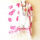 CB301 Pink Cardigan Duster Kaftan Batwing Plus Hippy Jacket Cover up - up to 5X