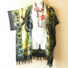 CB319a Green Batik Cardigan Duster Kimono Batwing Jacket Coat Cover 3X, 4X & 5X CB319a Green Batik Cardigan Duster Kimono Batwing Jacket Coat Cover 3X, 4X & 5X