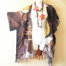 CB331 Toucan Cardigan Duster Kimono Sleeve Plus Jacket Cover up Top - up to 5X CB331 Toucan Cardigan Duster Kimono Sleeve Plus Jacket Cover up Top - up to 5X
