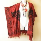 CB344 Abstract Batik Cardigan Duster Kaftan Dolman Jacket Cover up - 3X 4X & 5X CB344 Abstract Batik Cardigan Duster Kaftan Dolman Jacket Cover up - 3X 4X & 5X