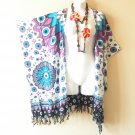 CB308 Blue Plus Size Cardigan Duster Jacket Kaftan Cover up - 2X, 3X, 4X & 5X CB308 Blue Plus Size Cardigan Duster Jacket Kaftan Cover up - 2X, 3X, 4X & 5X