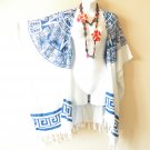 CB306 Abstract Plus Size Cardigan Duster Jacket Kaftan Cover up - 2X, 3X, 4X & 5X