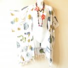 CB304a Cardigan Duster Kimono Open Front Plus Hippy Jacket Cover up Top - up to 5X