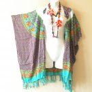 CB3312 Turquoise Cardigan Duster Kimono Open Front Plus Jacket Coverup Top up to 5X CB3312 Turquoise Cardigan Duster Kimono Open Front Plus Jacket Coverup Top up to 5X