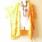CB318a Mustard Cardigan Duster Kimono Open Front Plus Jacket Cover up Top up to 5X