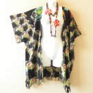 CB330a Green Butterfly Cardigan Duster Kimono Open Plus Jacket Coverup Top up to 5X CB330a Green Butterfly Cardigan Duster Kimono Open Plus Jacket Coverup Top up to 5X