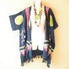 CB611b Abstract Batik Cardigan Duster Kimono Plus Jacket Cover up - 3X 4X & 5X CB611b Abstract Batik Cardigan Duster Kimono Plus Jacket Cover up - 3X 4X & 5X