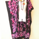 CD676 Purple Floral Batik Batwing Cardigan Duster Caftan Plus Maxi Jacket Cover 2X 3X 4X 5X CD676 Purple Floral Batik Batwing Cardigan Duster Caftan Plus Maxi Jacket Cover 2X 3X 4X 5X